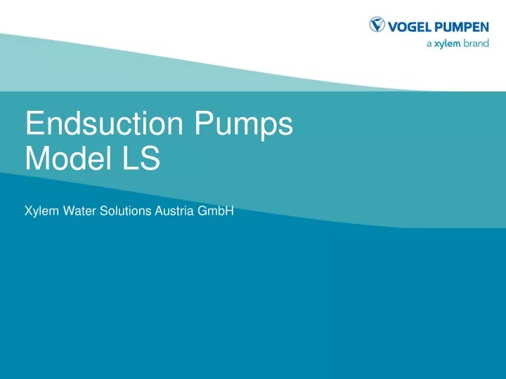 endsuction pumps model ls