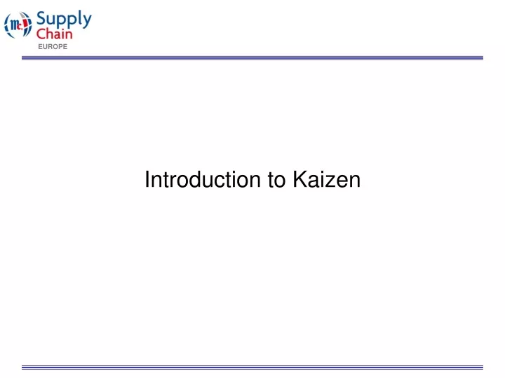 introduction to kaizen