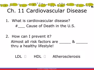 Ch. 11 Cardiovascular Disease