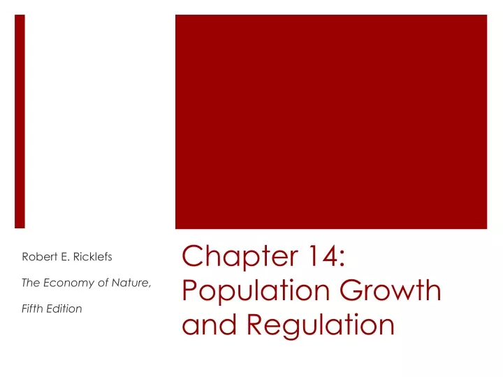 chapter 14 population growth and regulation