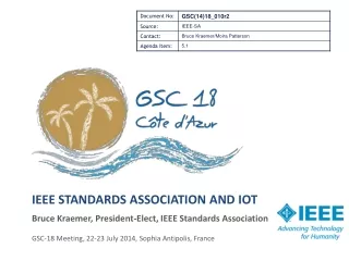 IEEE Standards association and  iot