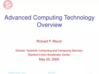 Advanced Computing Technology Overview