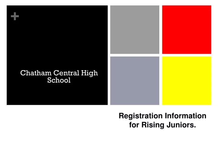 registration information for rising juniors