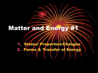 Matter and Energy #1