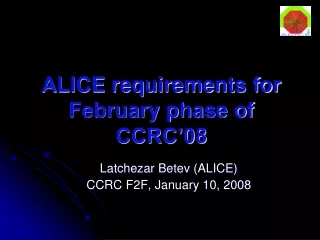 ALICE requirements for February phase of CCRC’08