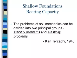 Shallow Foundations  Bearing Capacity