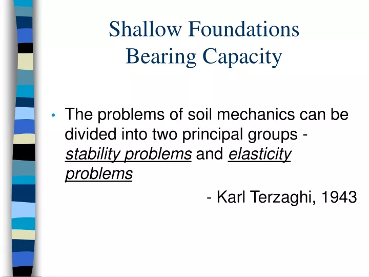 shallow foundations bearing capacity