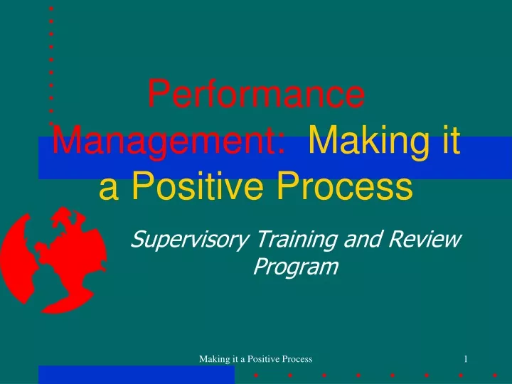 performance management making it a positive process