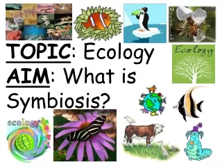 TOPIC : Ecology AIM : What is Symbiosis?