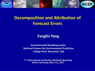 Decomposition and Attribution of Forecast Errors