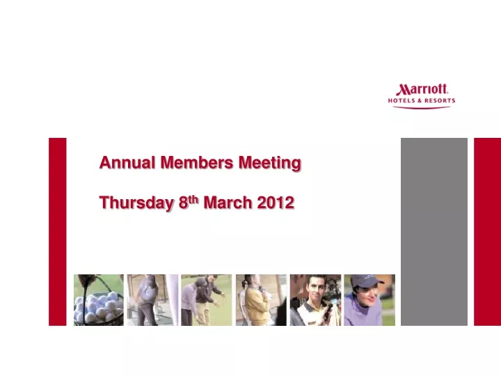 annual members meeting thursday 8 th march 2012