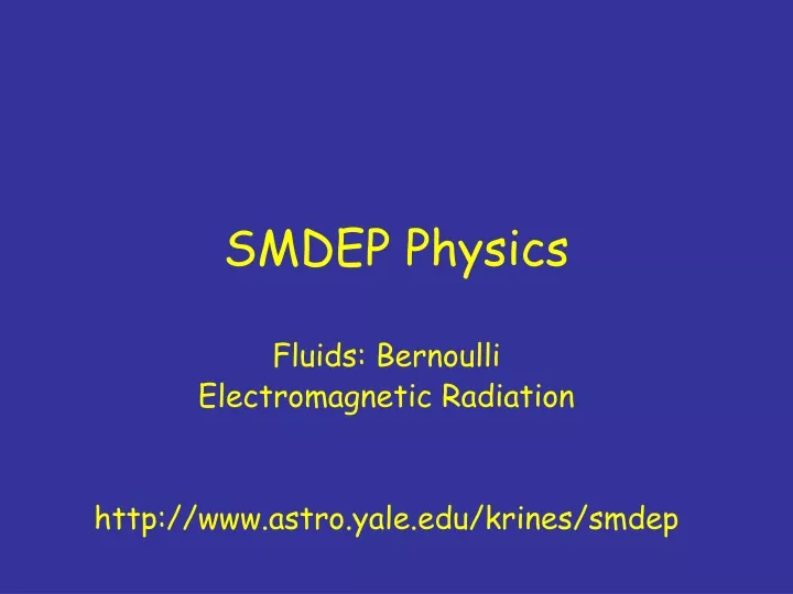 smdep physics