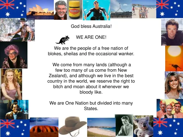 god bless australia we are one we are the people