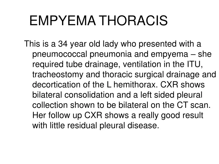 empyema thoracis