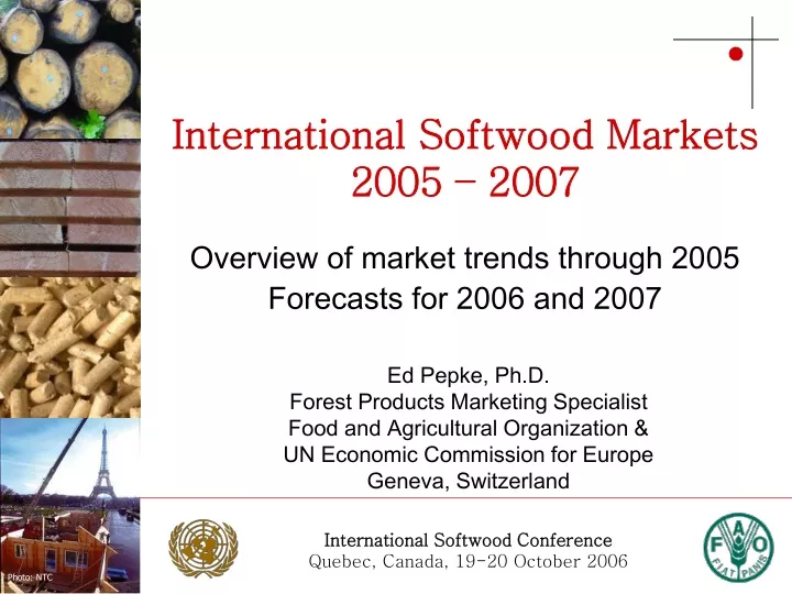 international softwood markets 2005 2007