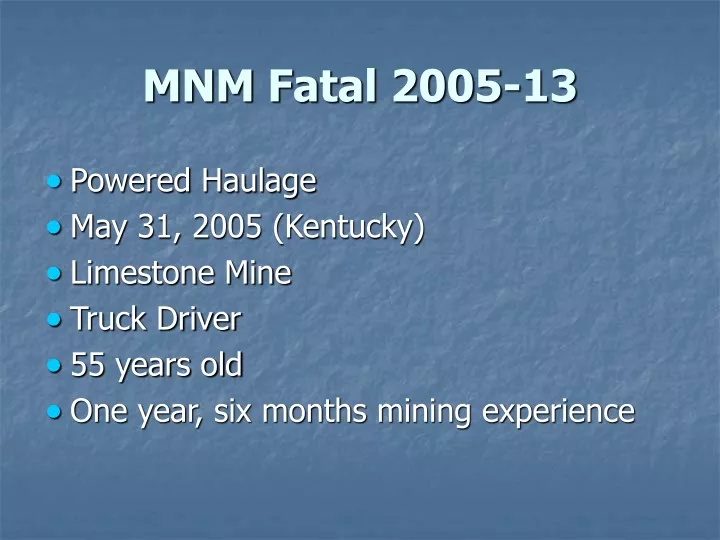 mnm fatal 2005 13