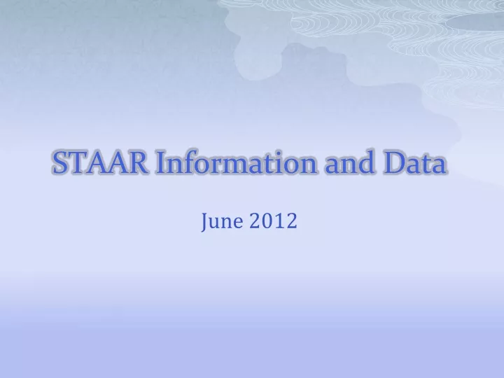 staar information and data