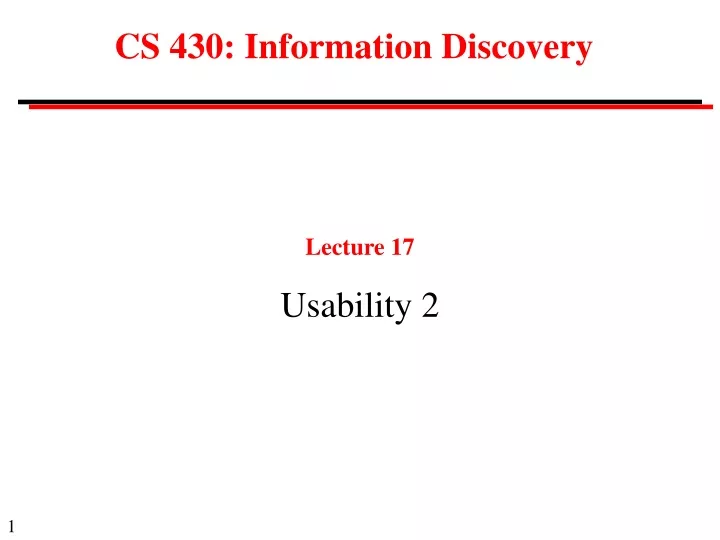 cs 430 information discovery