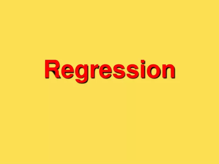 regression