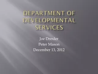 Department of Developmental Services