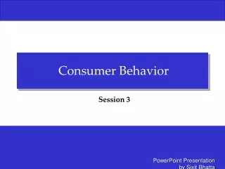 Consumer Behavior