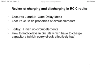 Review of charging and discharging in RC Circuits