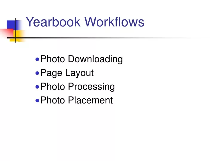 yearbook workflows