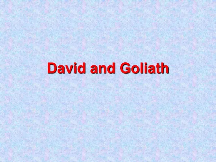 david and goliath