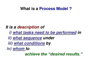 What is a  Process Model ?