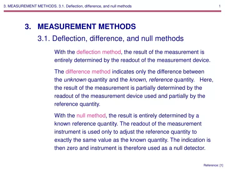 3 measurement methods 3 1 deflection difference