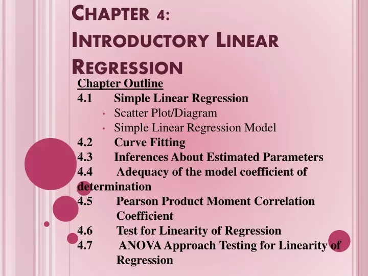 chapter 4 introductory linear regression