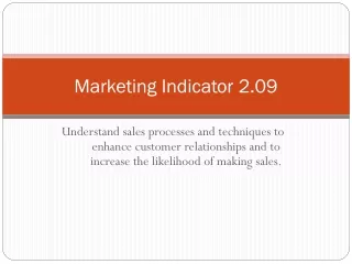 Marketing Indicator 2.09