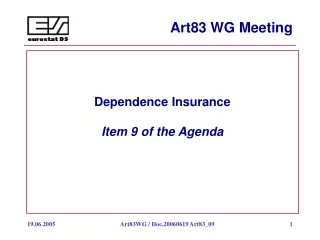 Art83 WG Meeting