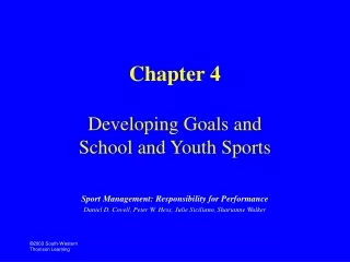 Chapter 4 Developing Goals and School and Youth Sports