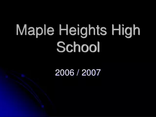 Maple Heights High School