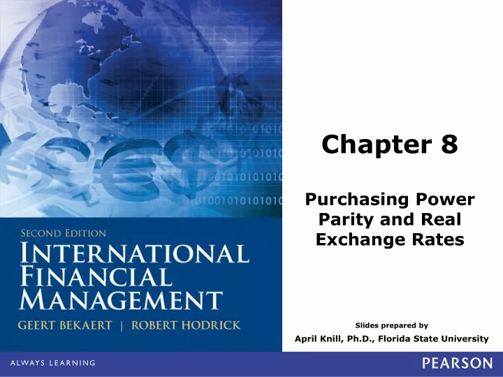 chapter 8 purchasing power parity and real exchange rates