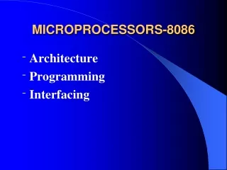 MICROPROCESSORS-8086