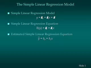 The Simple Linear Regression Model