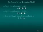 The Simple Linear Regression Model - slide 1