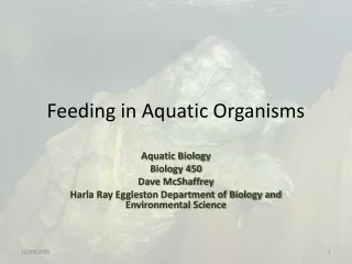 Feeding in Aquatic Organisms