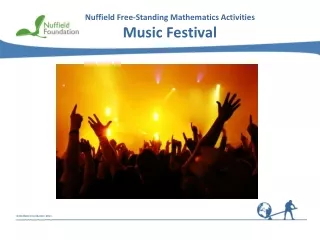 Nuffield Free-Standing Mathematics Activities Music Festival