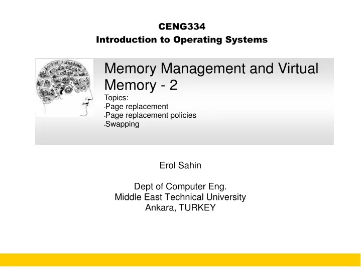 erol sahin dept of computer eng middle east technical university ankara turkey