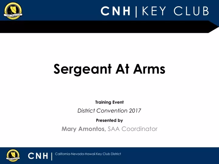 sergeant at arms