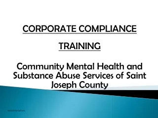 CORPORATE COMPLIANCE  TRAINING