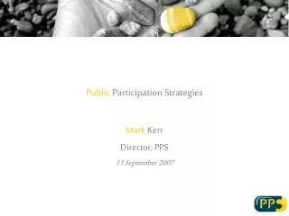 Public Participation Strategies