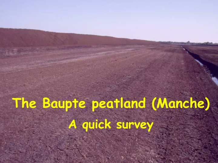 the baupte peatland manche a quick survey