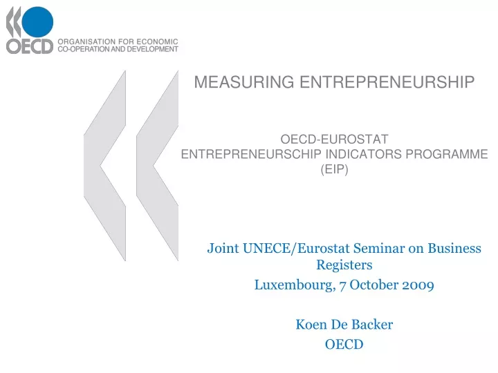 measuring entrepreneurship oecd eurostat entrepreneurschip indicators programme eip