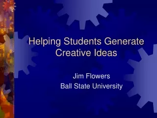 Helping Students Generate Creative Ideas