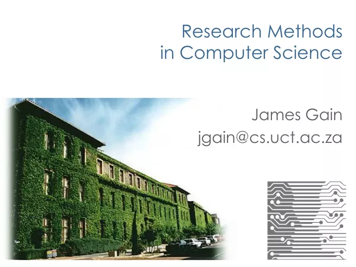 research methods in computer science
