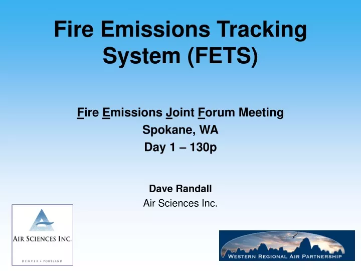 fire emissions tracking system fets